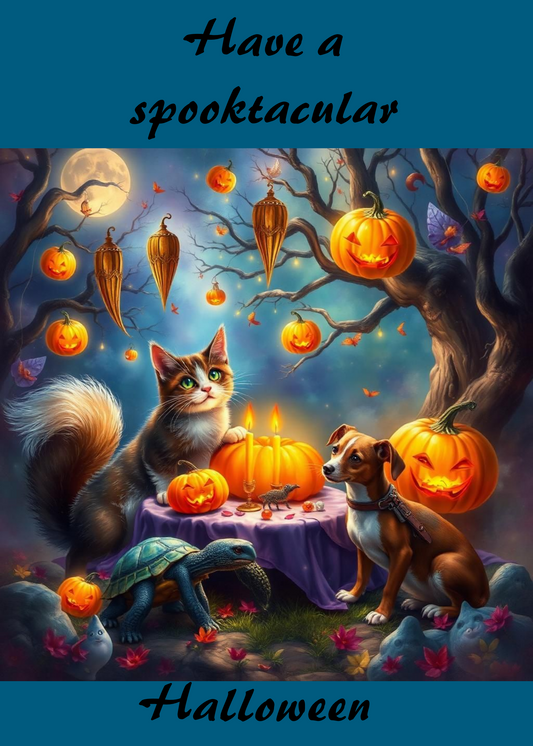 Halloween greeting card critter's Halloween